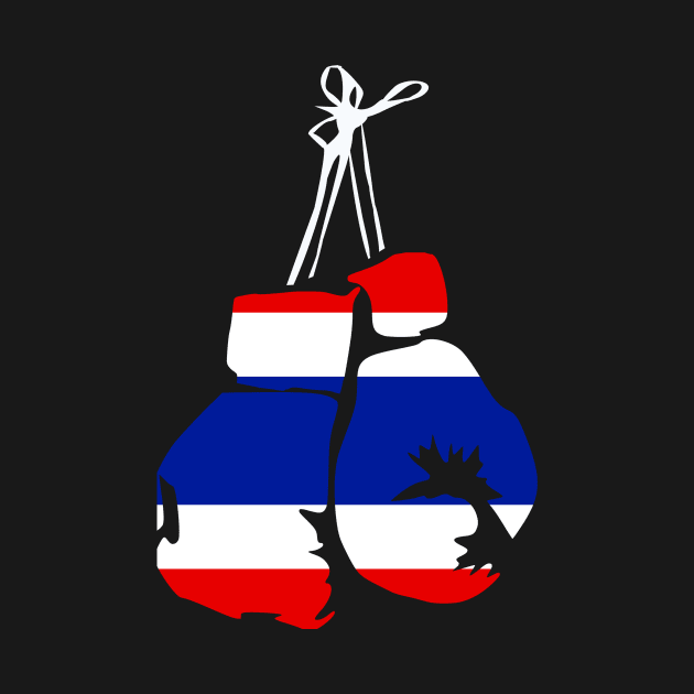 Thailand Boxing Gloves Thai Flag for Thai Boxing by Shirtttee