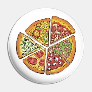 Diferent Pizza Slices Pin