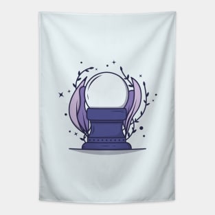 Mysterious and purple crystal ball Tapestry