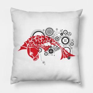 Steampunk. Mechanical Koi Carp Pillow