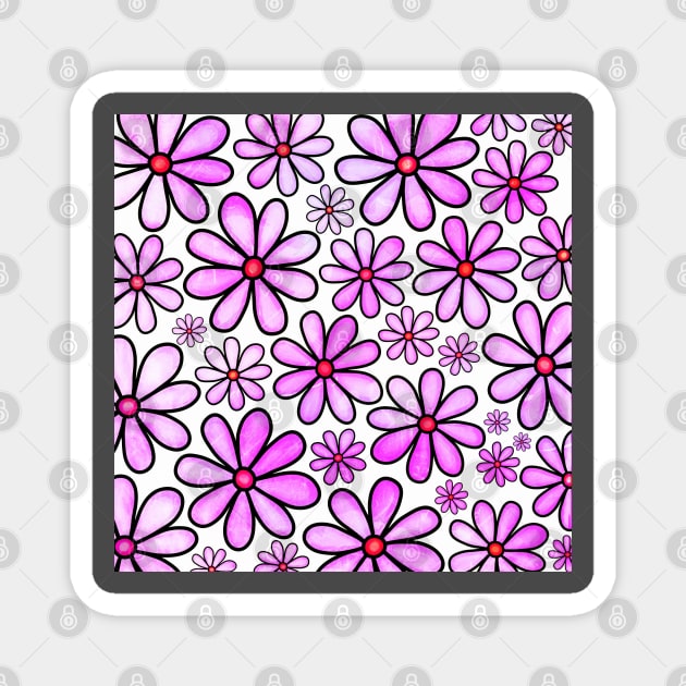 Flowers Pattern Magnet by busines_night