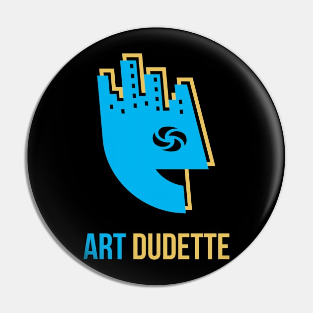 Art Dudette In Blue And Gold Pin by yourartdude