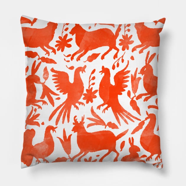 Orange Otomi Print Pillow by otomi