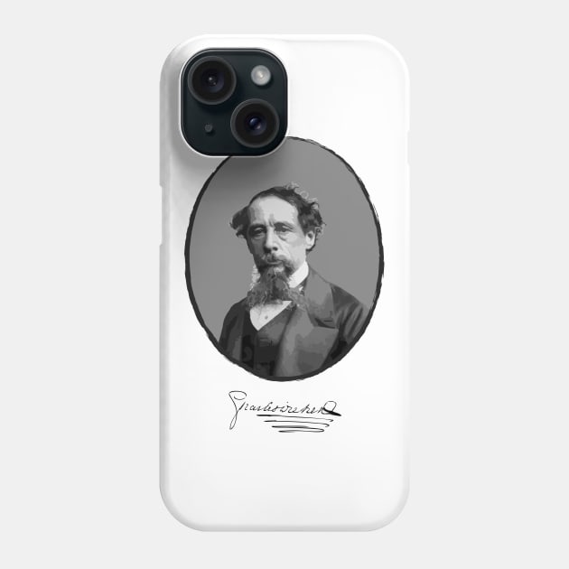 Authors - Charles Dickens Phone Case by PrintablesPassions