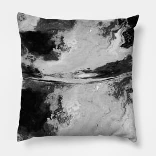 Gray Planet Space Marble Pillow