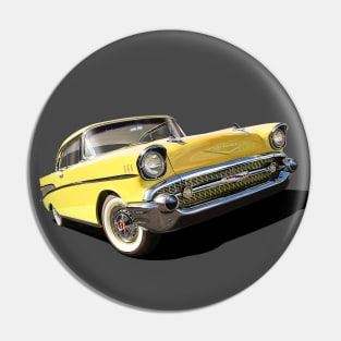 1957 chevrolet bel air in yellow Pin