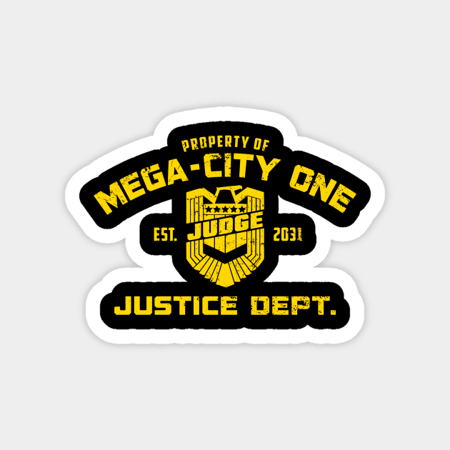 Property of Dredd (Gold) Magnet by Nerdology