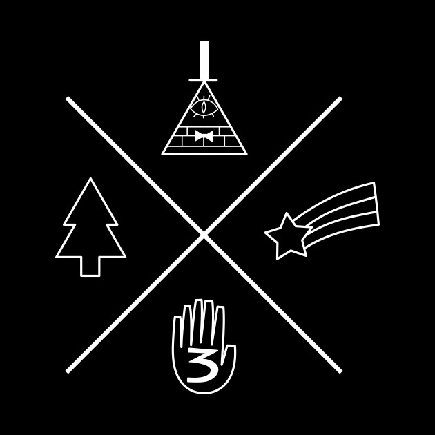 Gravity Falls Symbols - Gravity Falls - Pillow | TeePublic