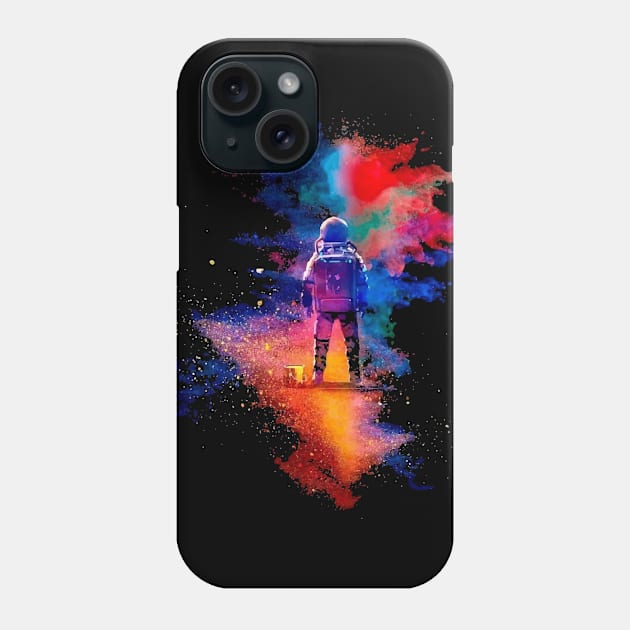 Astronaut Paint Explosion Phone Case by inkstyl