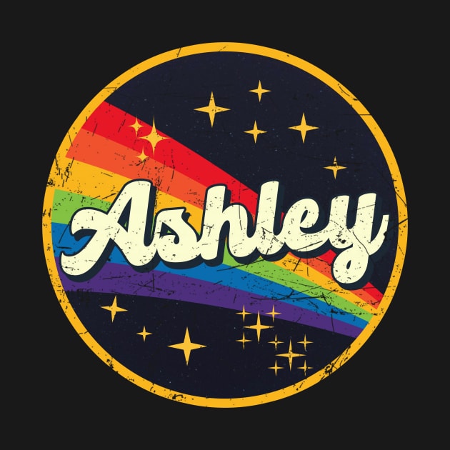 Ashley // Rainbow In Space Vintage Grunge-Style by LMW Art