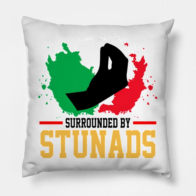 Surrounded By Stunads Hand Gesture Funny Italian Meme, funny Italian Phrases Gift Pillow by norhan2000