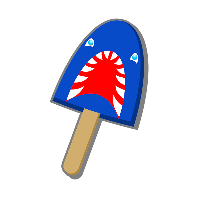 shark bubblegum ice cream pop by B0red