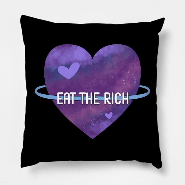 eat the rich. Pillow by AlienClownThings