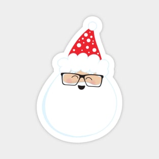 Santa Claus, Hipster Santa, Glasses, Christmas Magnet