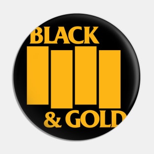 Black & Gold Flag Pin