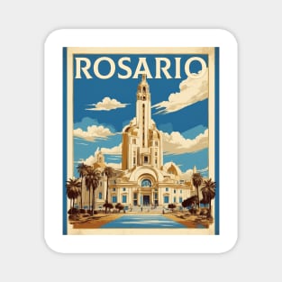 Rosario Argentina Vintage Tourism Poster Magnet