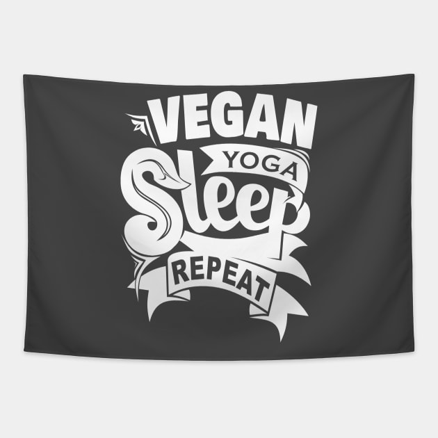 vegan and yoga Tapestry by osvaldoport76
