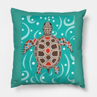 SEA Turtle Painting Pillow