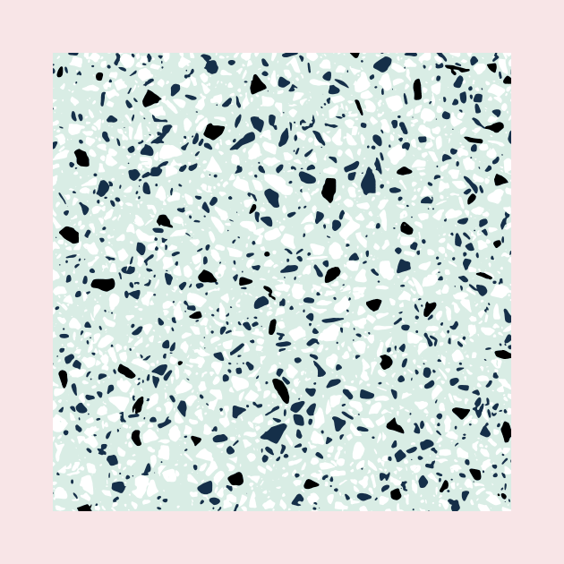 Speckle Party Navy Mint by fivemmPaper