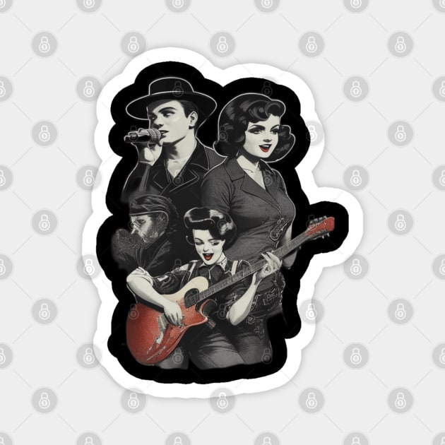 Vintage Music Group Magnet by Hunter_c4 "Click here to uncover more designs"