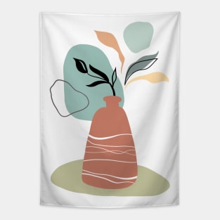 Abstract flower vase Tapestry