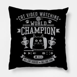 Cat Video Watching Champion Pillow