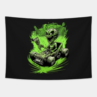 Green Speed Zombie Tapestry