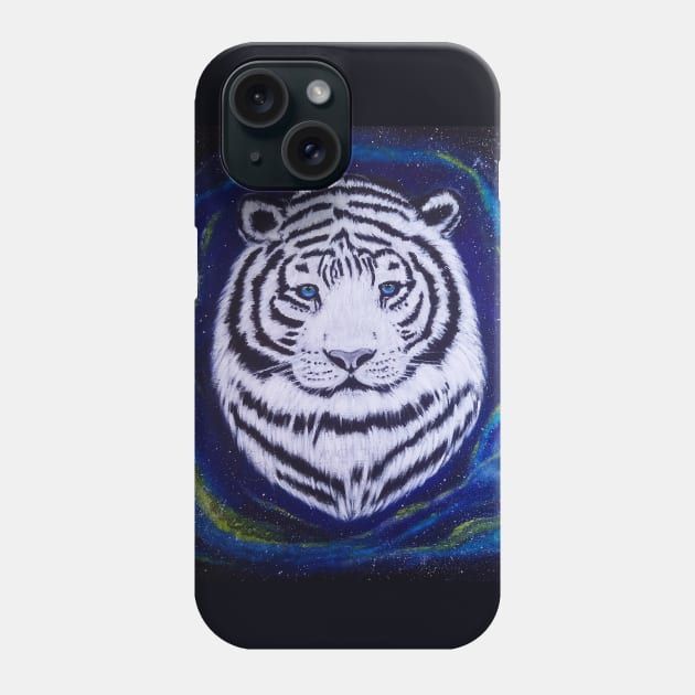 White Tiger Phone Case by SisiArtist