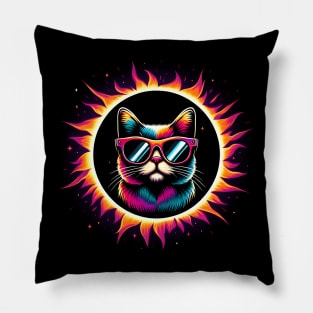 Eclipse Whiskers - Celestial Feline Pillow