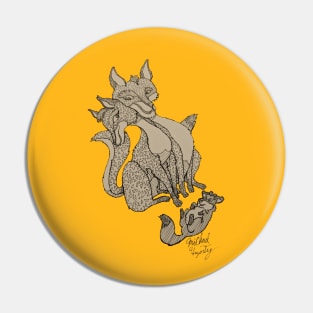 Fox Family Pin