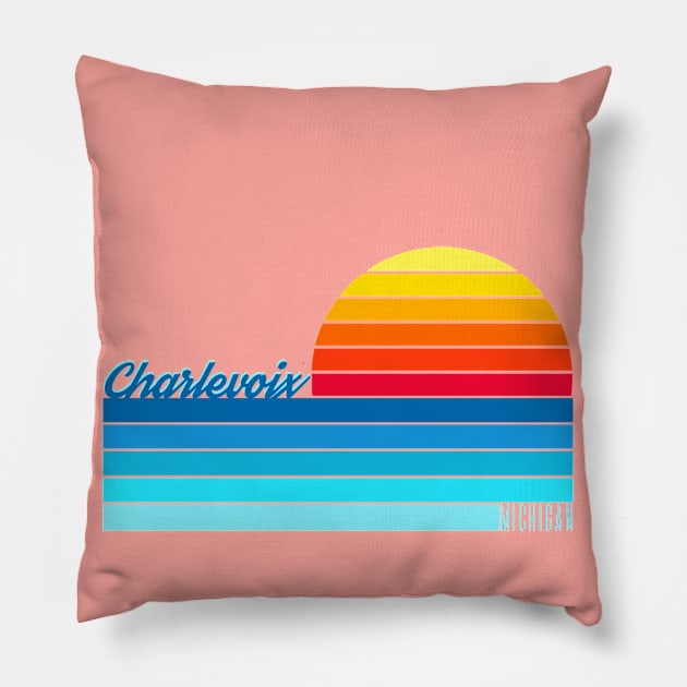 Charlevoix Sun Pillow by Megan Noble