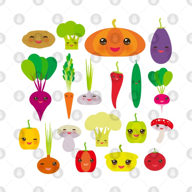 Kawaii vegetables by EkaterinaP