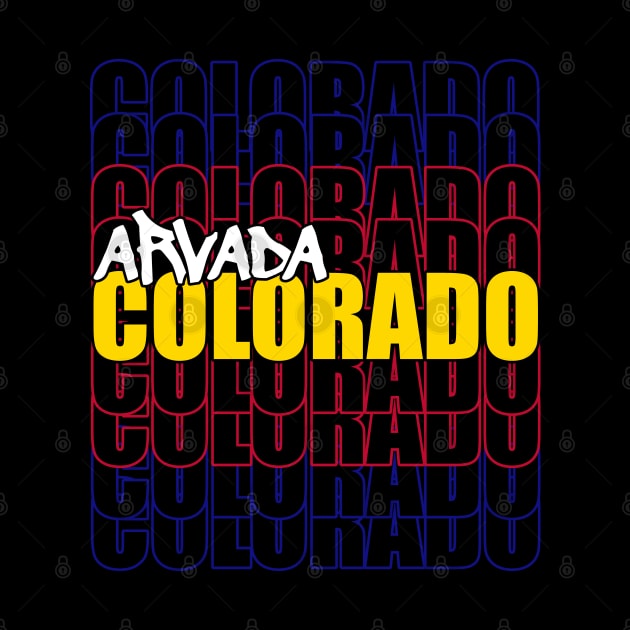 Arvada Colorado Typography State Flag by That5280Lady