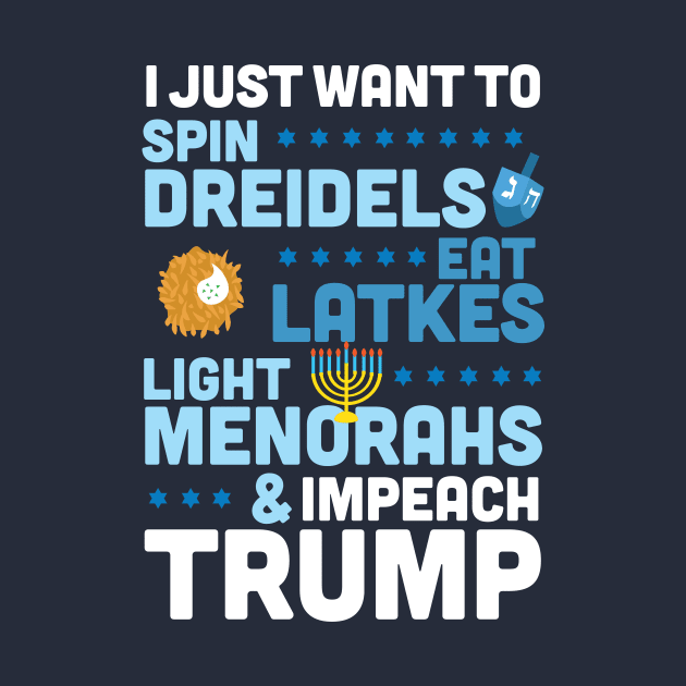 Hanukkah Anti Trump Funny Impeach Trump Chanukah by mindeverykind