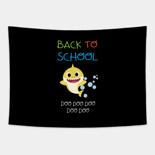 Back to School Doo Doo Doo Shark Tapestry