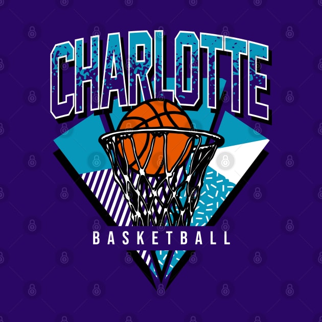 Charlotte Basketball 90s Throwback by funandgames