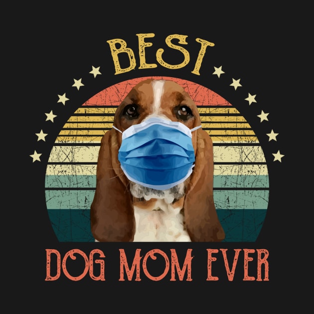 Womens Best Dog Mom Ever Basset Hound Mothers Day Gift by gussiemc