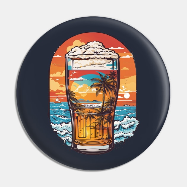 Beer and Beach Lover Pin by adcastaway