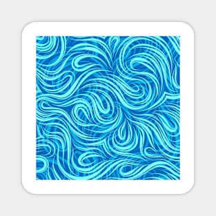 Turquoise Flowing Lines Magnet