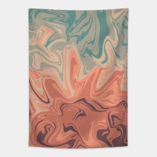 ABSTRACT LIQUIFY EFFECT SOFT VINTAGE COLOR Tapestry