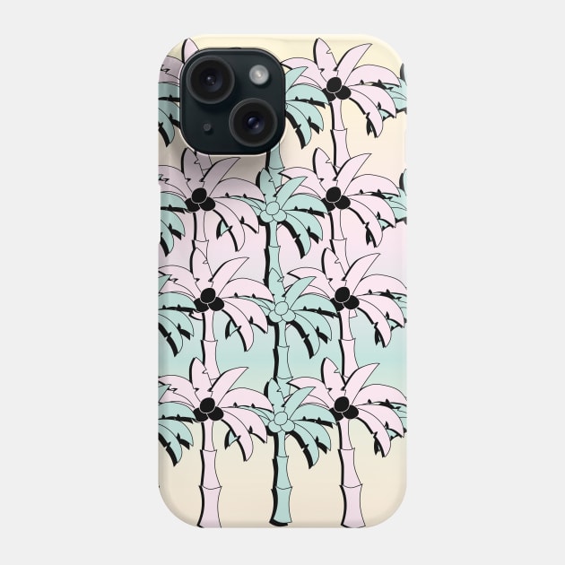 Tropical Palm Tree Poster Phone Case by fivemmPaper