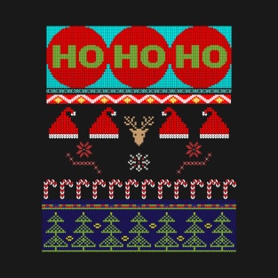 Ho Ho Ho  Ugly Christmas Design T-Shirt