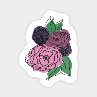 Purple and Violet Flowers Magnet