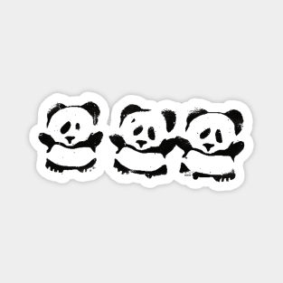 3 Pandas / Swiss Artwork Photography Magnet