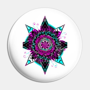 Psychedelic Mandala Pin