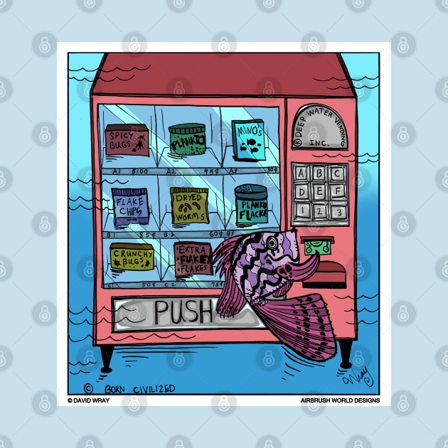 Tropical Fish vending machine by Airbrush World