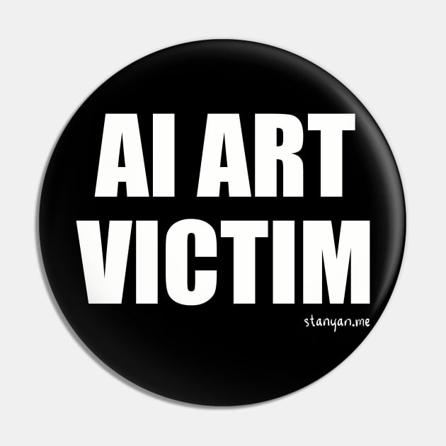 AI Art Victim Pin by zombicatures