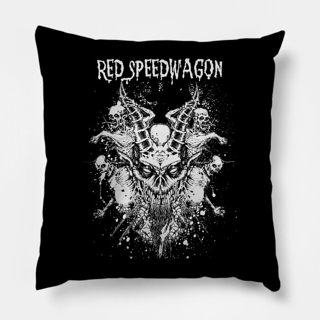 Dragon Skull Play Red Speed Pillow by Teropong Kota