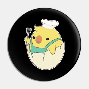 Chick as Cook with Chef's hat & Spatula Pin