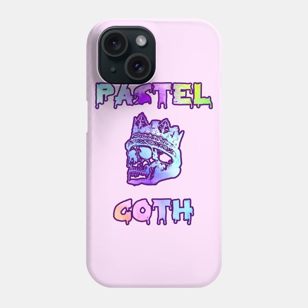 Witchy Pastel Goth Crowned Skull Phone Case by DeesDeesigns